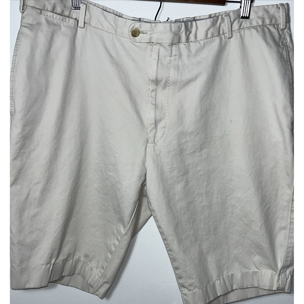 Peter Millar‎ Men 40 Pima Cotton Flat Front Chino Shorts Khaki Tan Golf Casual